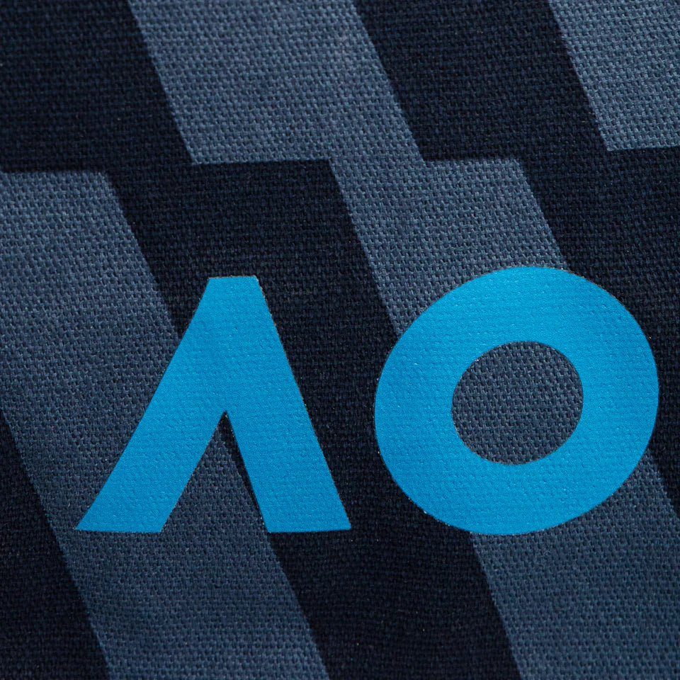 【全豪オープンテニス】コットン  ショッピングトートバッグ ストライプ