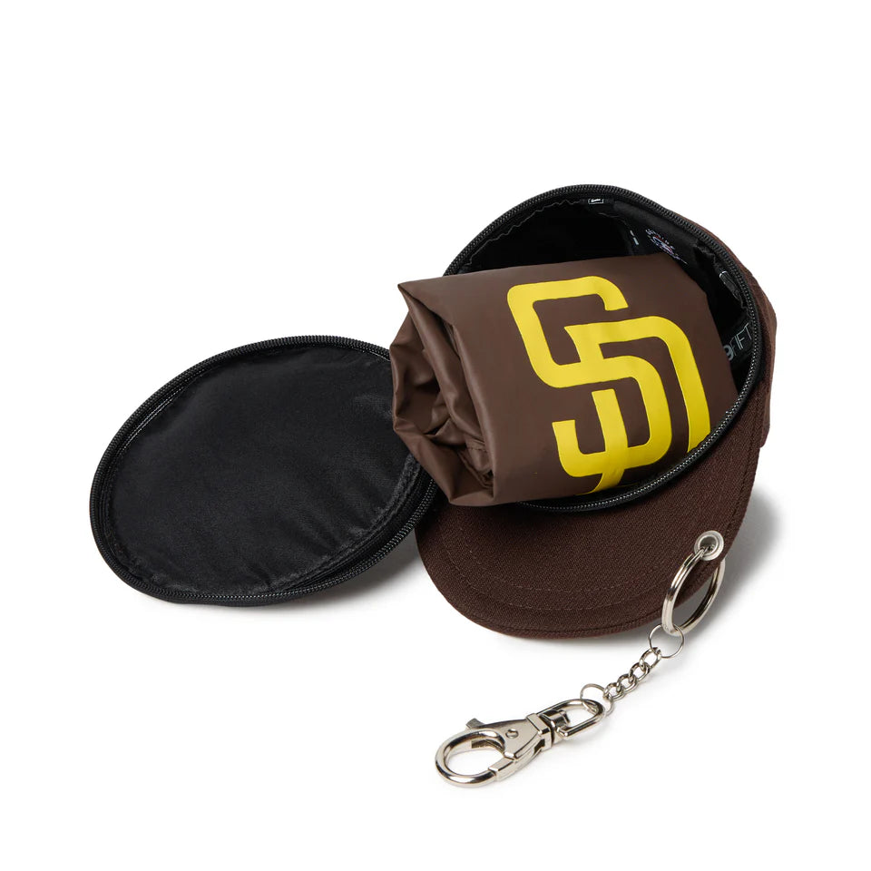 【ニューエラ／NEW ERA】 キャップポーチエコバッグ サンディエゴ・パドレス バーントウッド