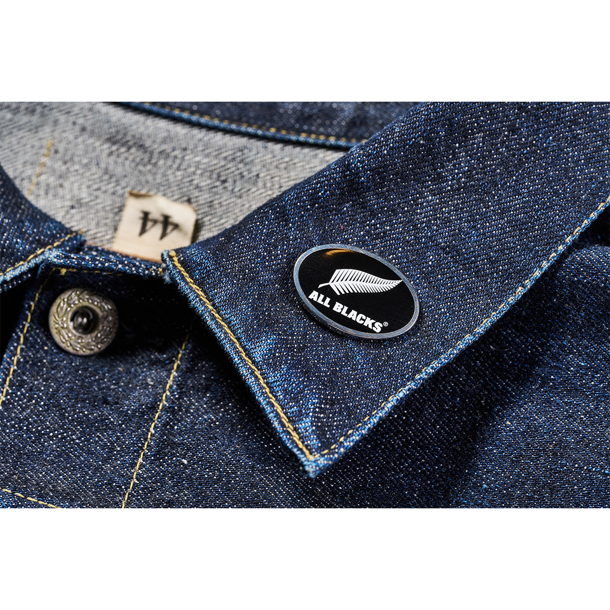 オールブラックス (ALL BLACKS) ピンバッジ ロゴ プリント