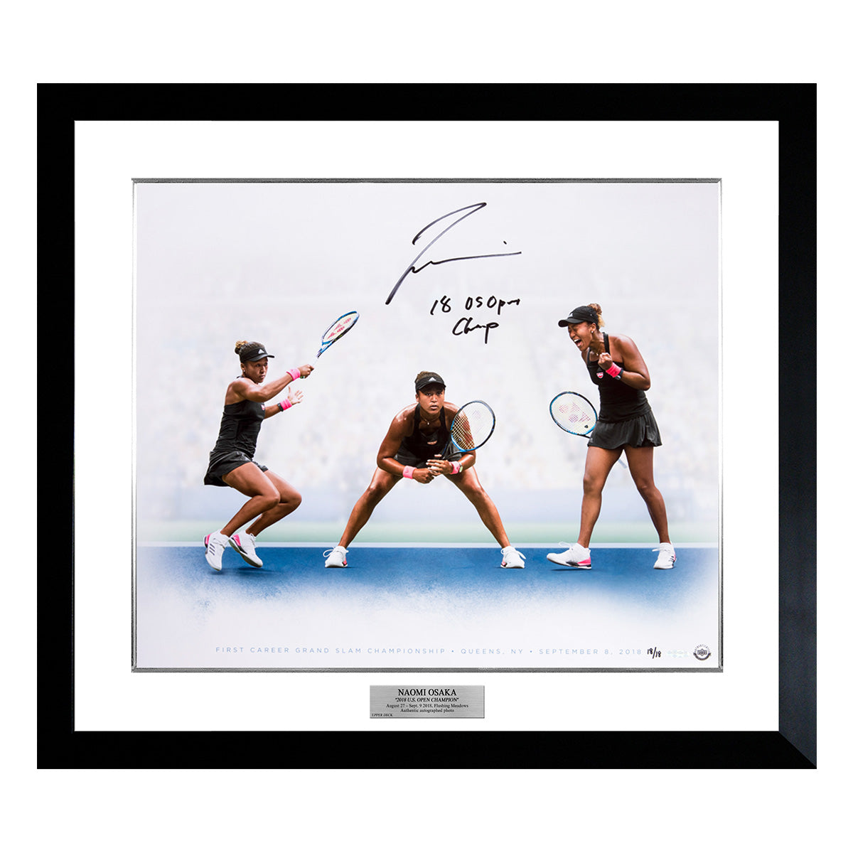 【メモラビリア】 大坂なおみ INSCRIBED "18 US OPEN CHAMP" PHENOMENAL EFFORT