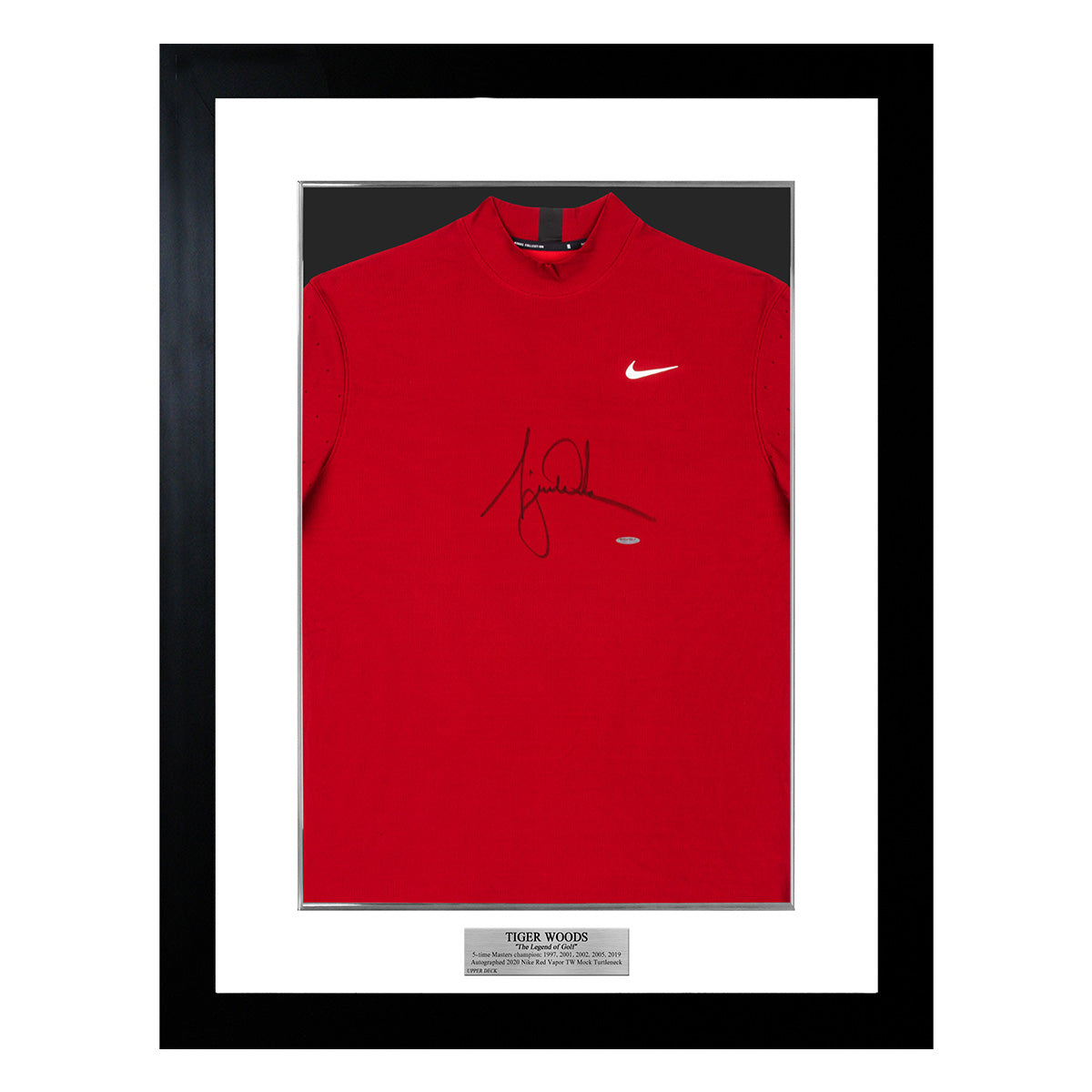 【メモラビリア】 タイガー・ウッズ NIKE POLO GYM RED VAPOR DRY MOCK TURTLENECK 2020