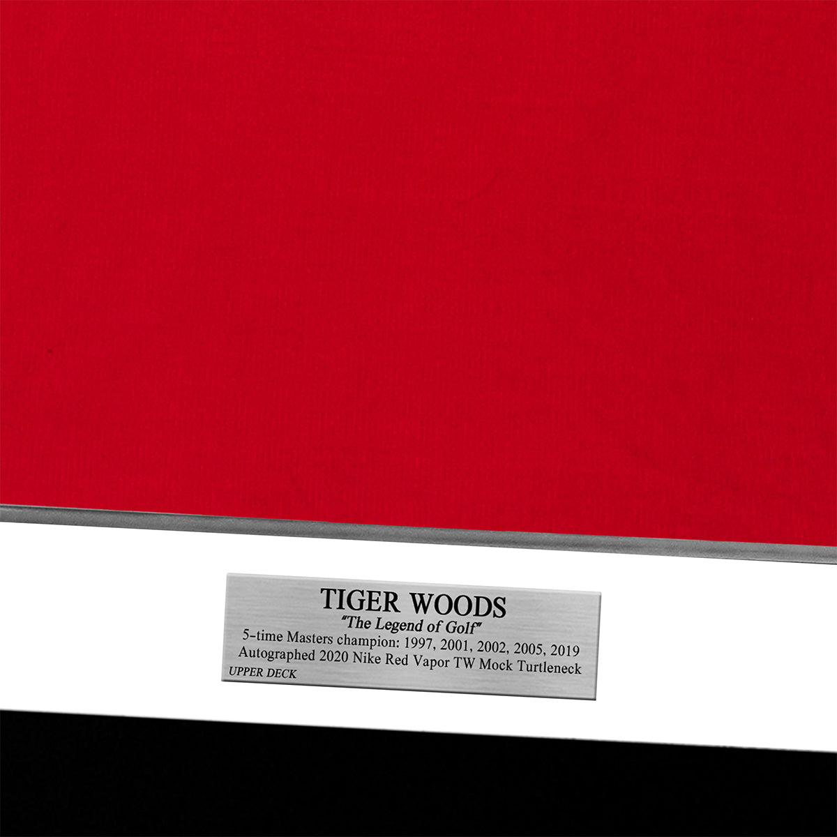 【メモラビリア】 タイガー・ウッズ NIKE POLO GYM RED VAPOR DRY MOCK TURTLENECK 2020