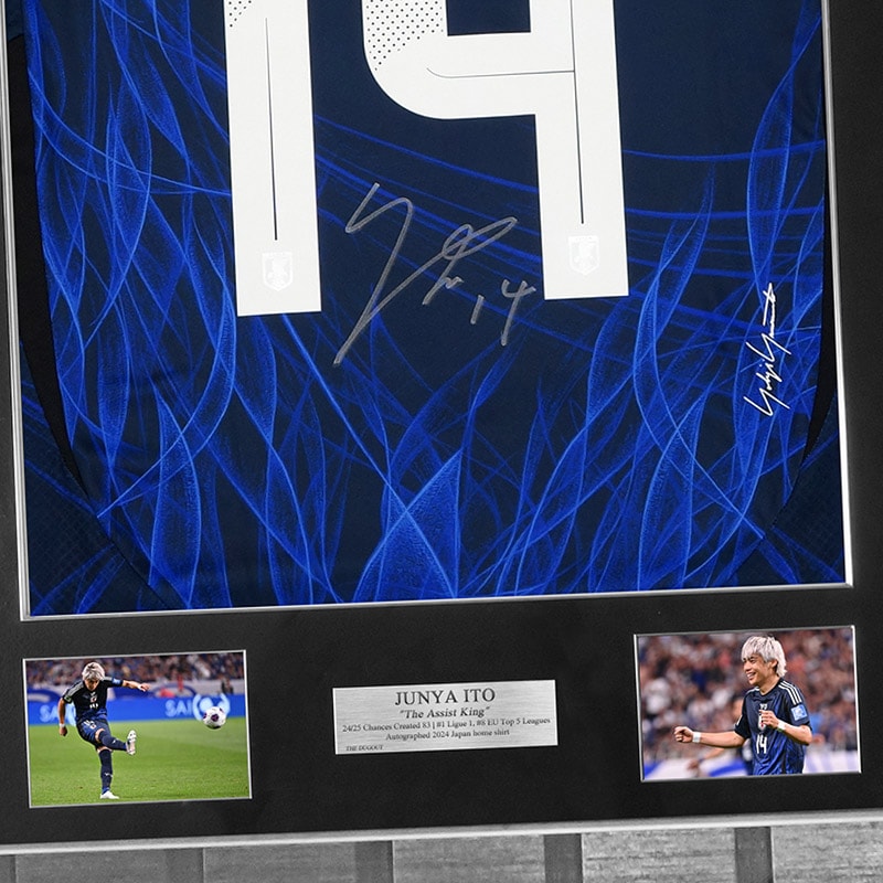 メモラビリア】伊東純也 直筆サイン入り日本代表2024ホームサッカー