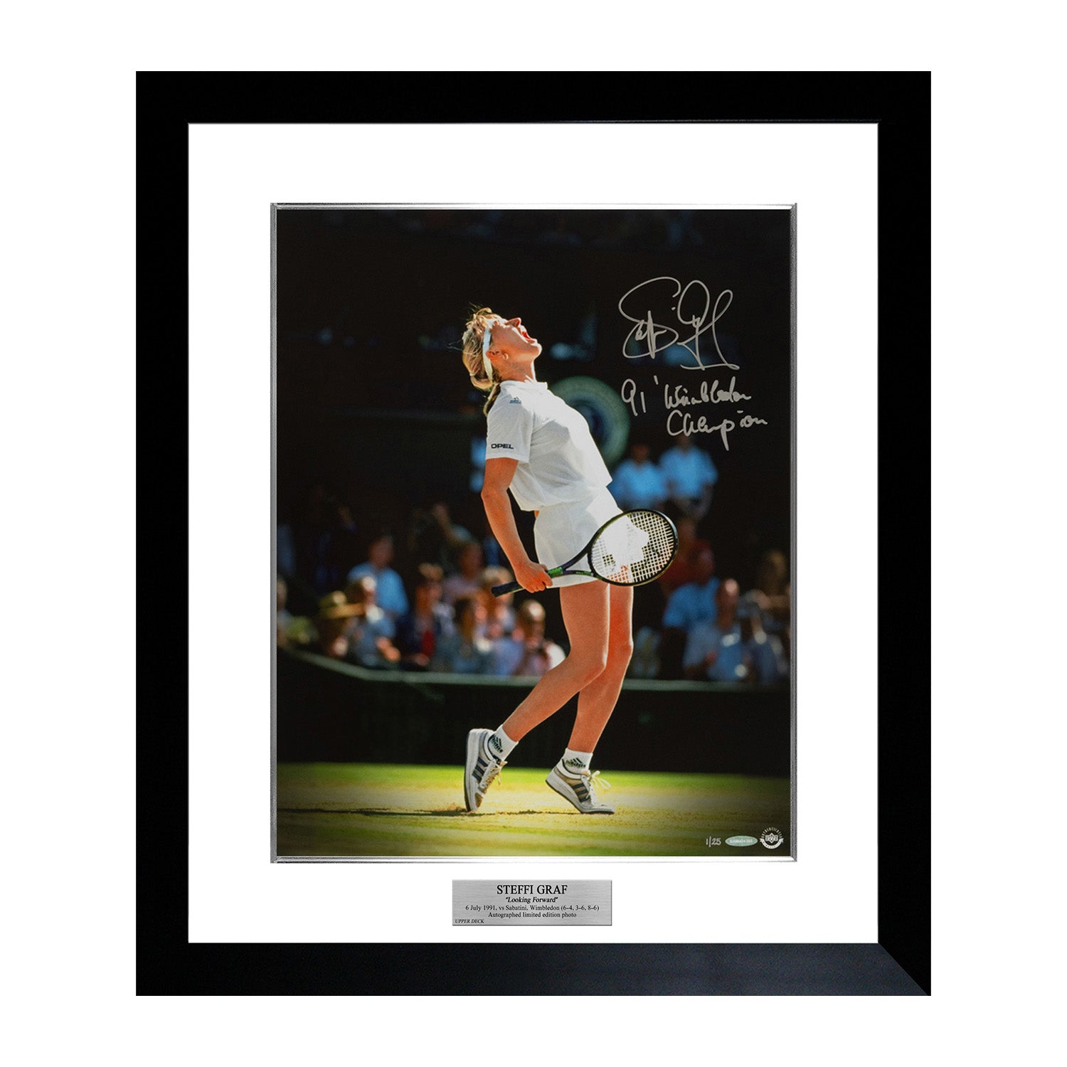 【メモラビリア】[世界限定25枚] シュテフィ・グラフ直筆サイン入りフォト “Looking Forward” 特製フレーム