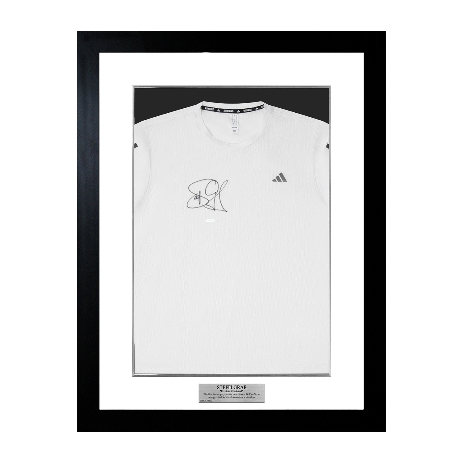 【メモラビリア】シュテフィ・グラフ直筆サイン入りアディダス シャツ 特製フレーム