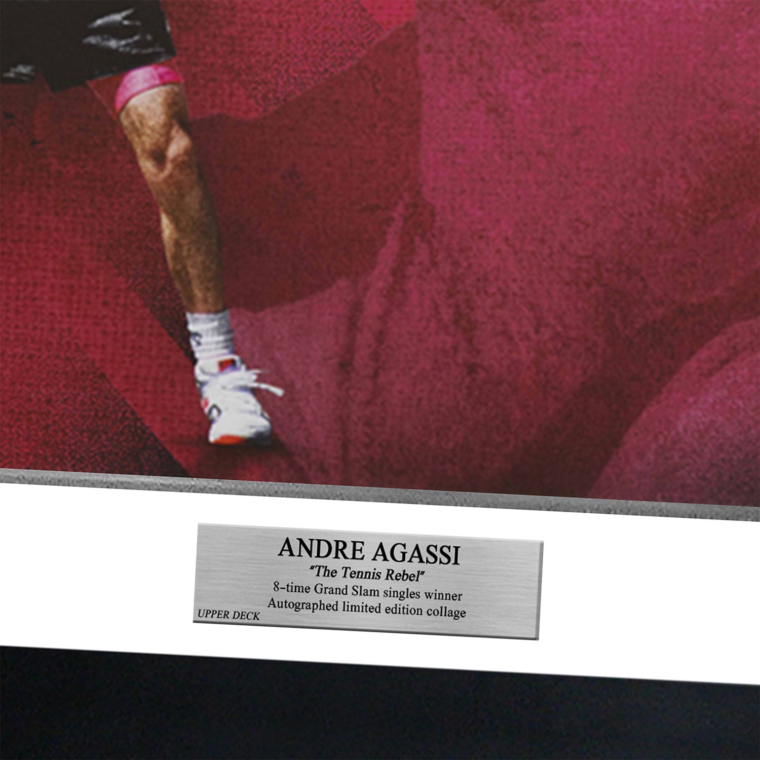 【メモラビリア】[世界限定50枚] アンドレ・アガシ直筆サイン入りコラージュ “Agassi the Animated” 特製フレーム