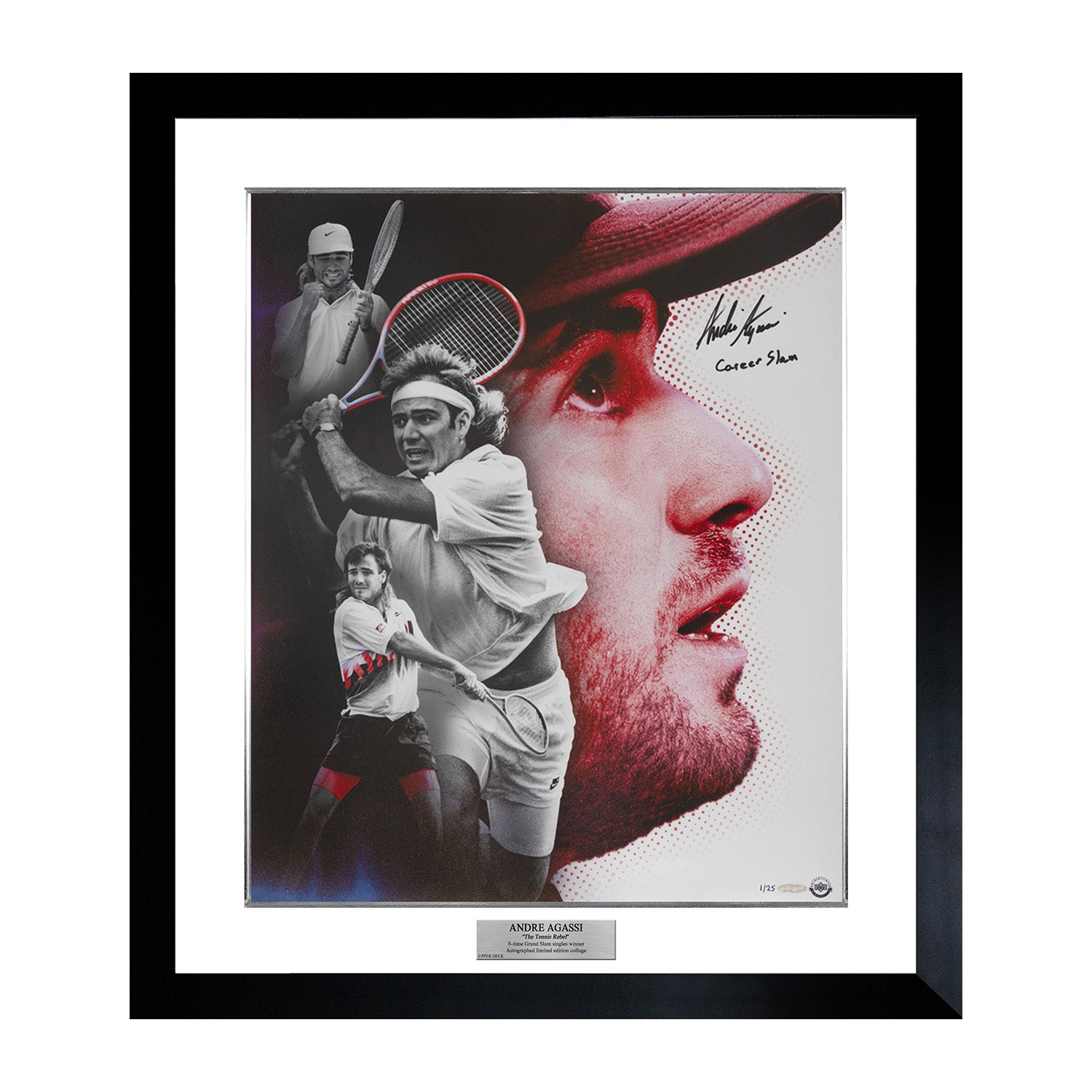 【メモラビリア】[世界限定25枚] アンドレ・アガシ直筆サイン入りコラージュ “The Las Vegas Kid” 特製フレーム
