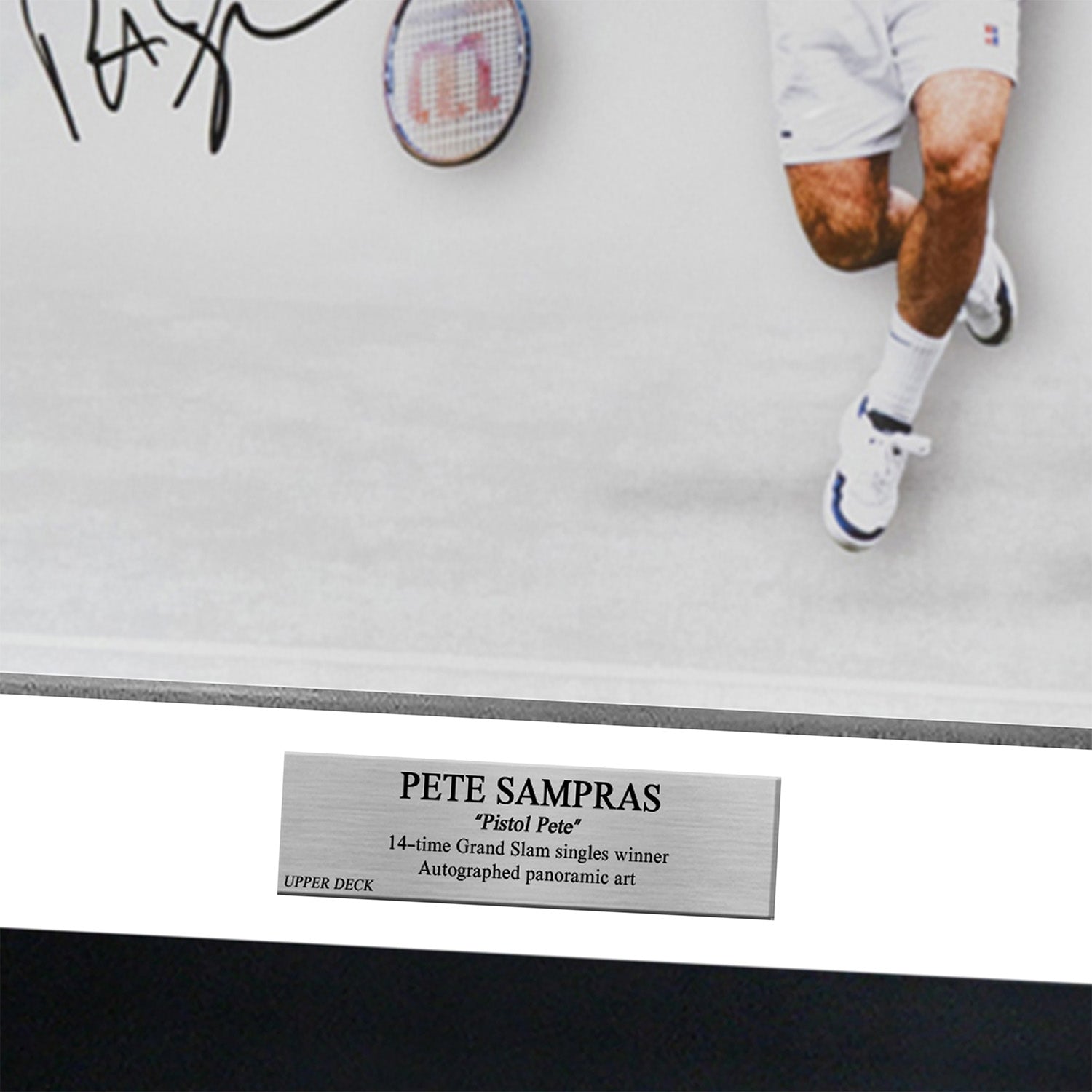 【メモラビリア】ピート・サンプラス直筆サイン入りコラージュ “Pistol Pete” 特製フレーム