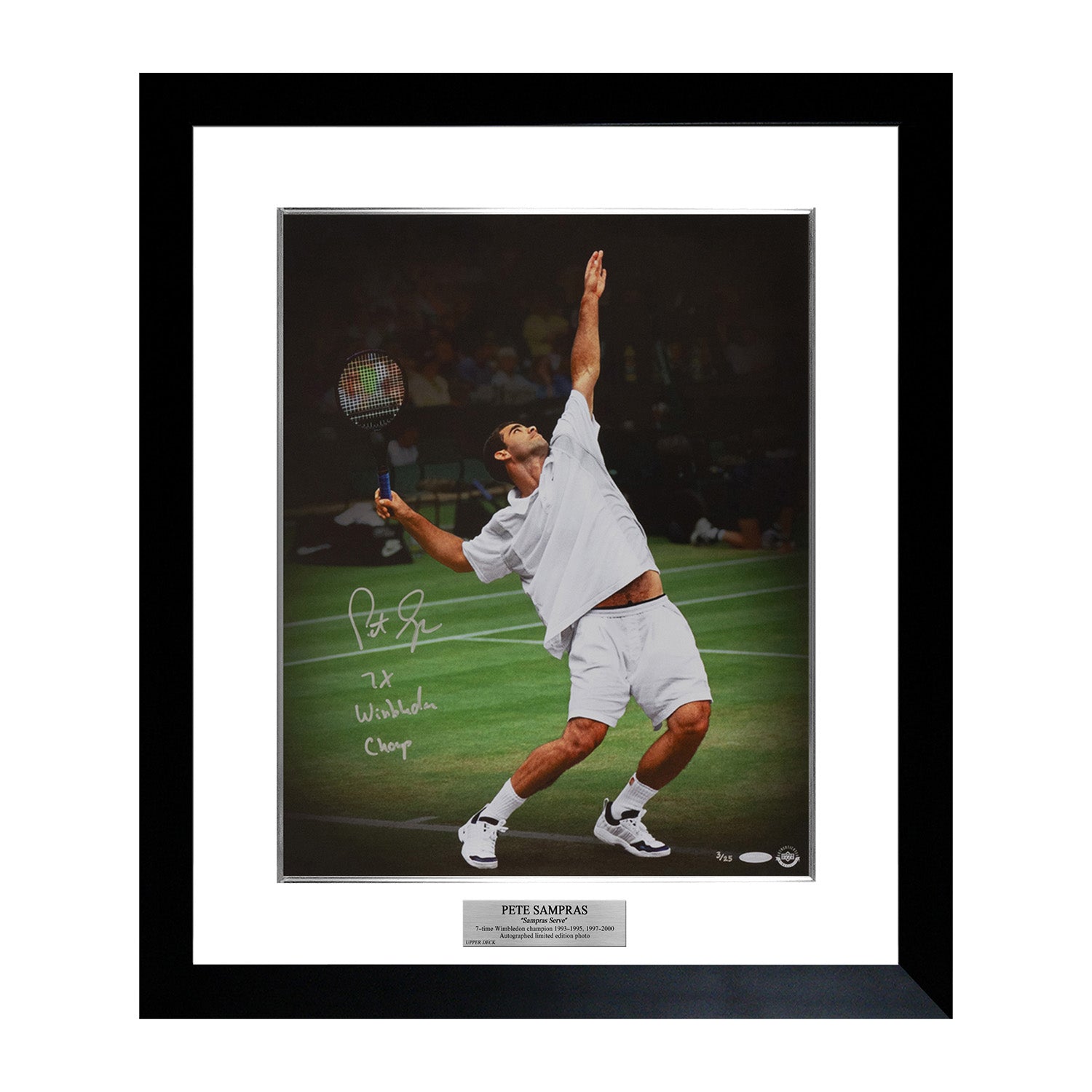 【メモラビリア】[世界限定25枚] ピート・サンプラス直筆サイン入りフォト “Sampras Serve” 特製フレーム