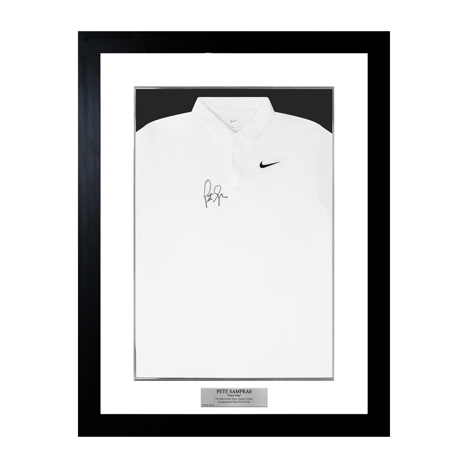 【メモラビリア】ピート・サンプラス直筆サイン入りナイキ ポロシャツ 特製フレーム