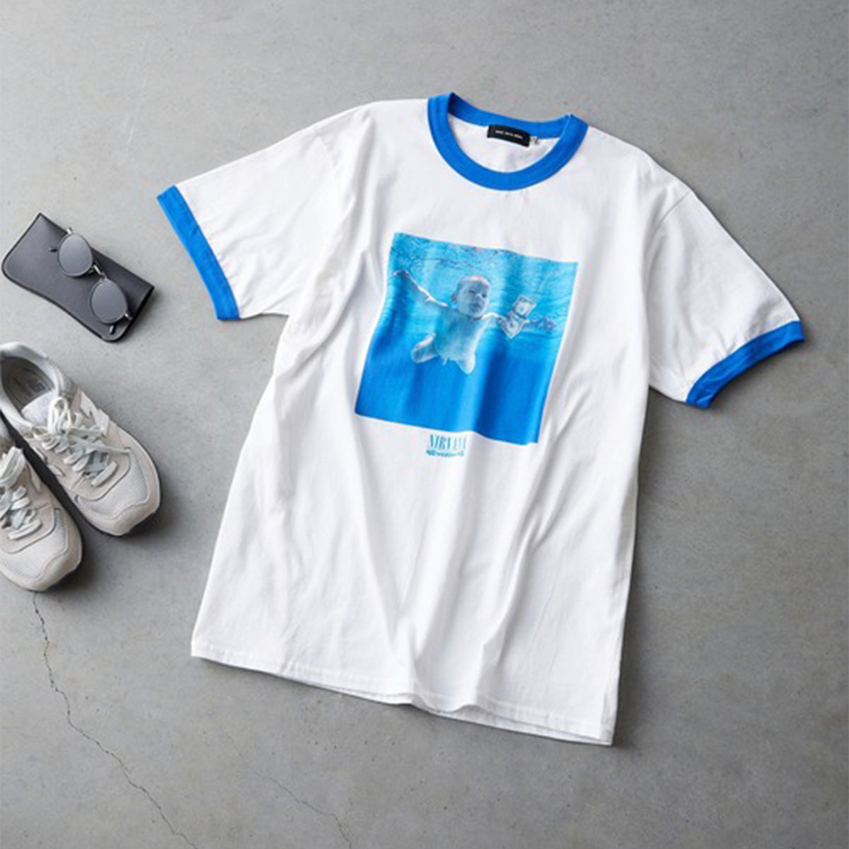 二ルヴァーナ(NIRVANA） NEVER MIND リンガーTシャツ【グッドロック