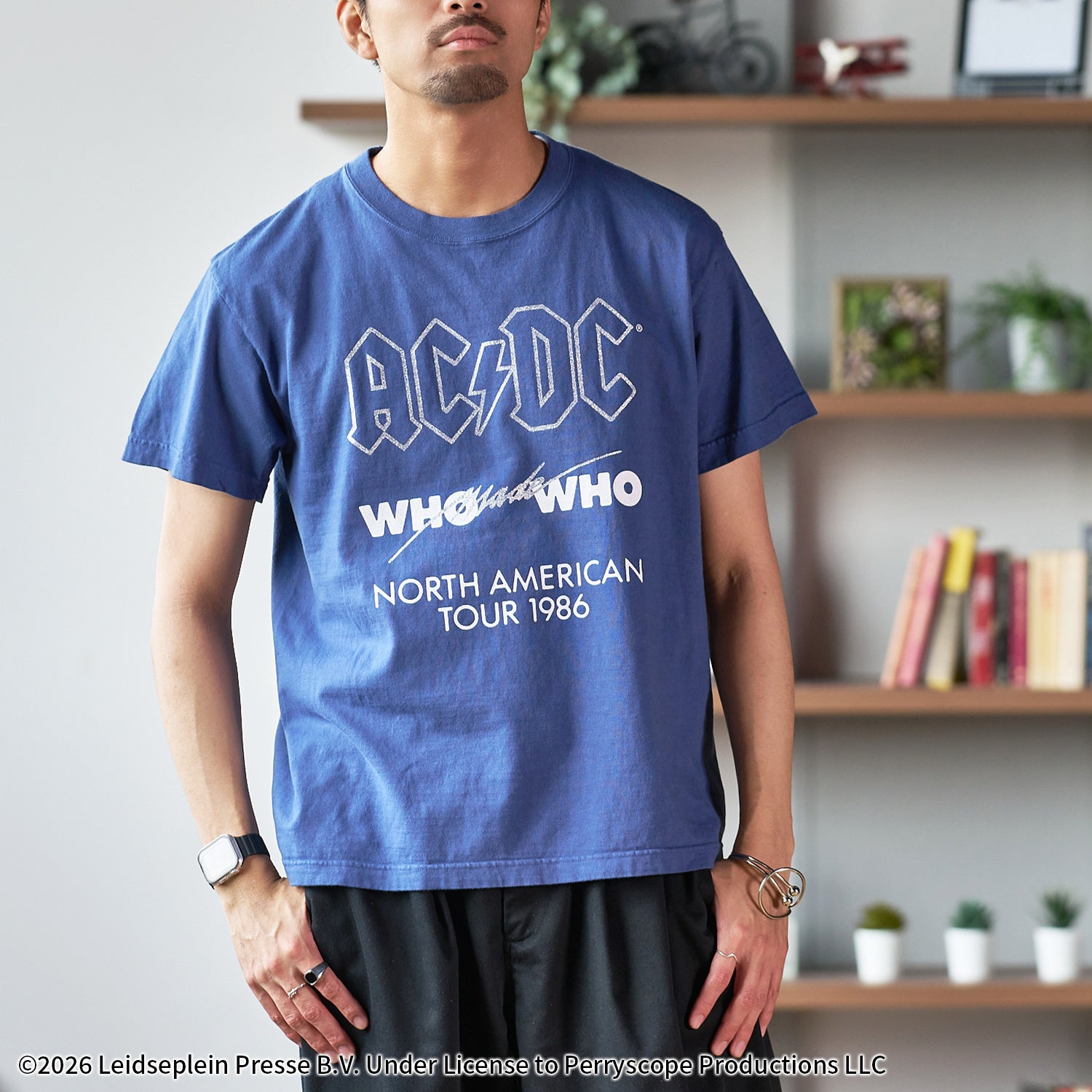 AC/DC グリッタープリント Tシャツ【グッドロックスピード/GOOD ROCK