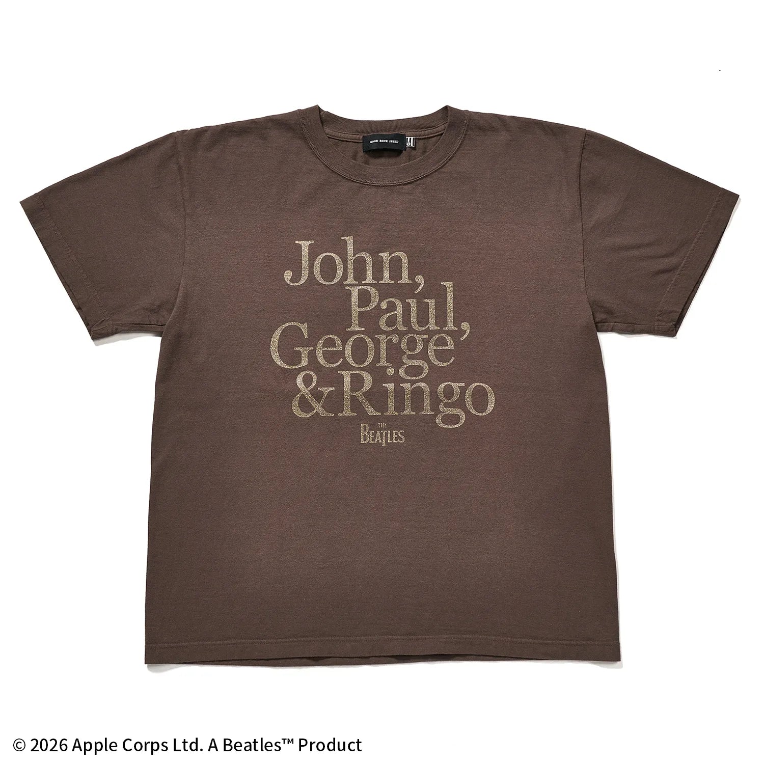 ザ・ビートルズ（THE BEATLES）グリッタープリントTシャツ【グッドロックスピード/GOOD ROCK SPEED】