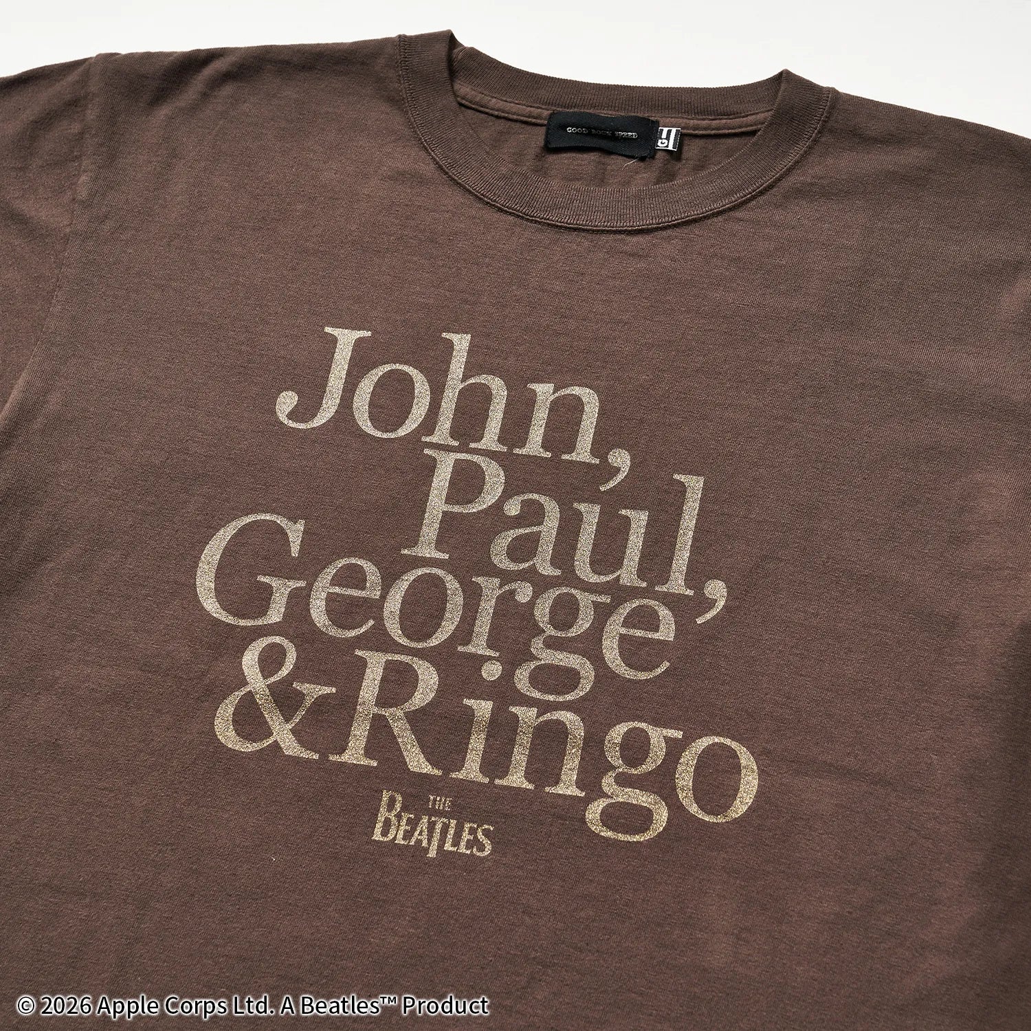 ザ・ビートルズ（THE BEATLES）グリッタープリントTシャツ【グッドロックスピード/GOOD ROCK SPEED】