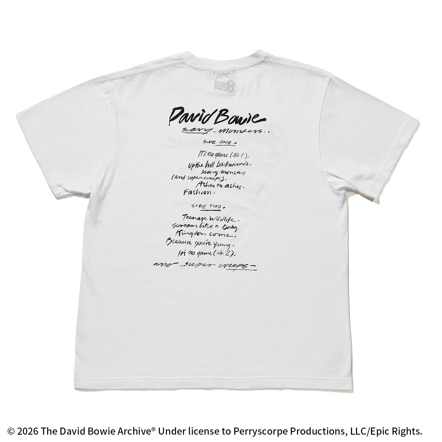 デヴィッド・ボウイ(DAVID BOWIE）SOUND AND VISIONプリント Tシャツ【グッドロックスピード/GOOD ROCK SPEED】