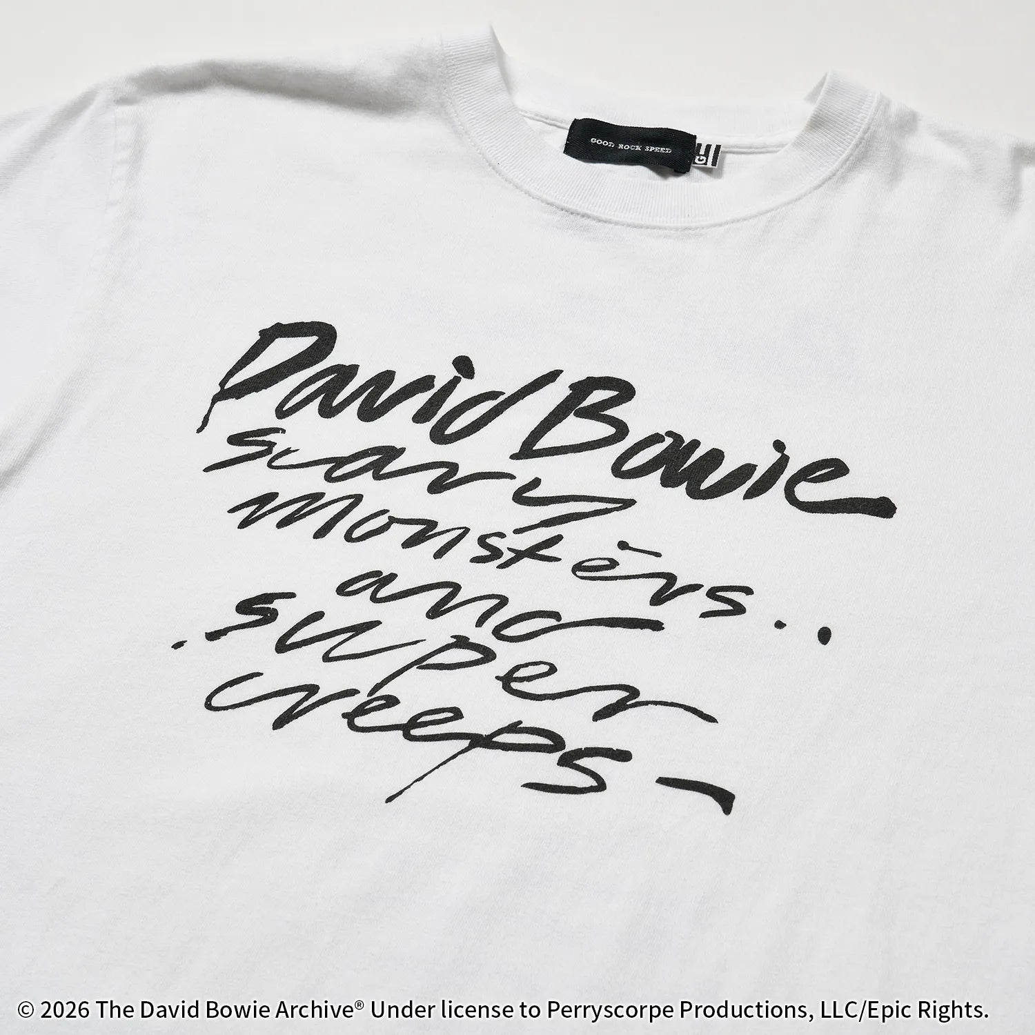 新品アパルトモン，グッドロックスピード DAVID BOWIE GREY TEE GOOD ROCK SPEED】 DAVID BOWIE GREY TEE - メルカリ