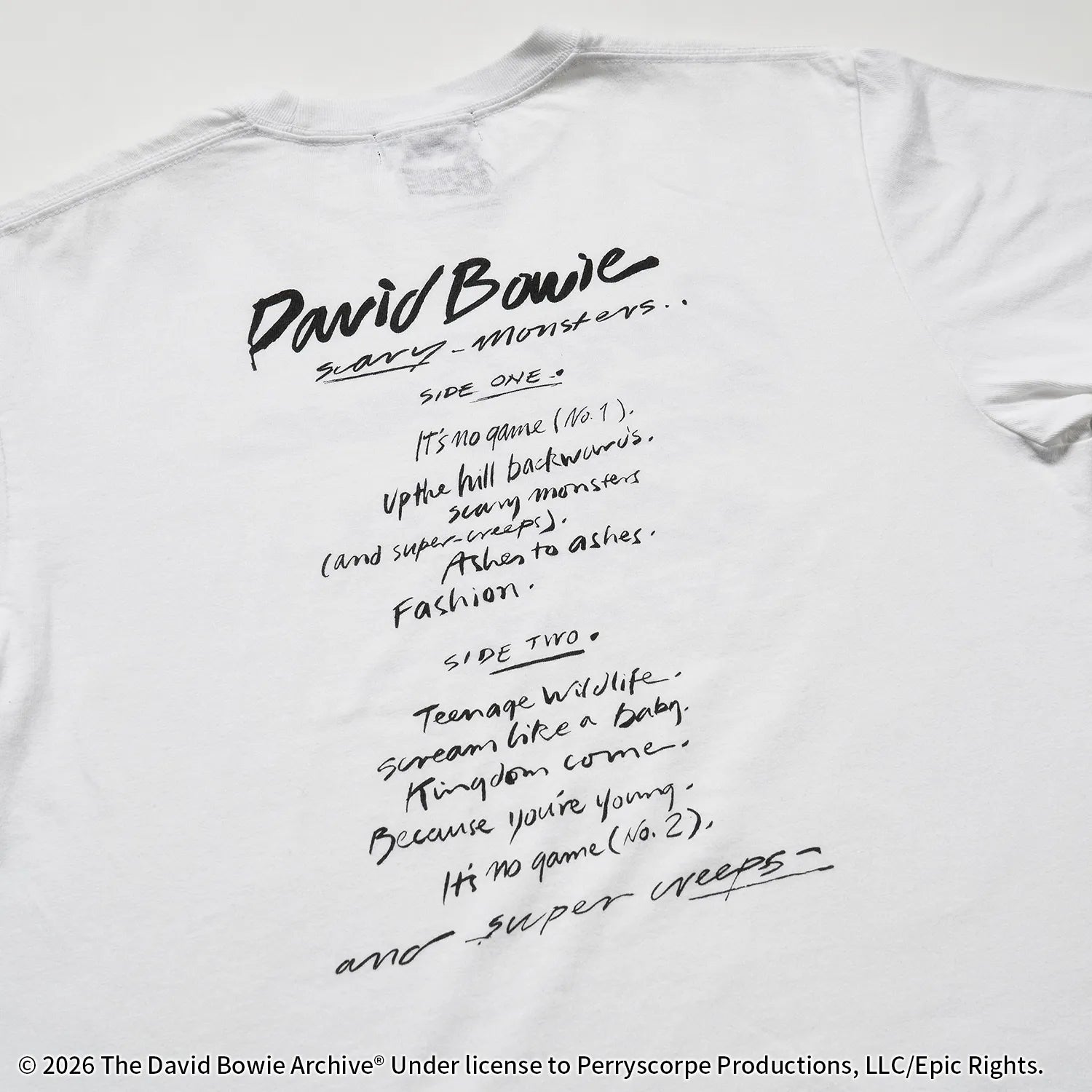 デヴィッド・ボウイ(DAVID BOWIE）SOUND AND VISIONプリント Tシャツ