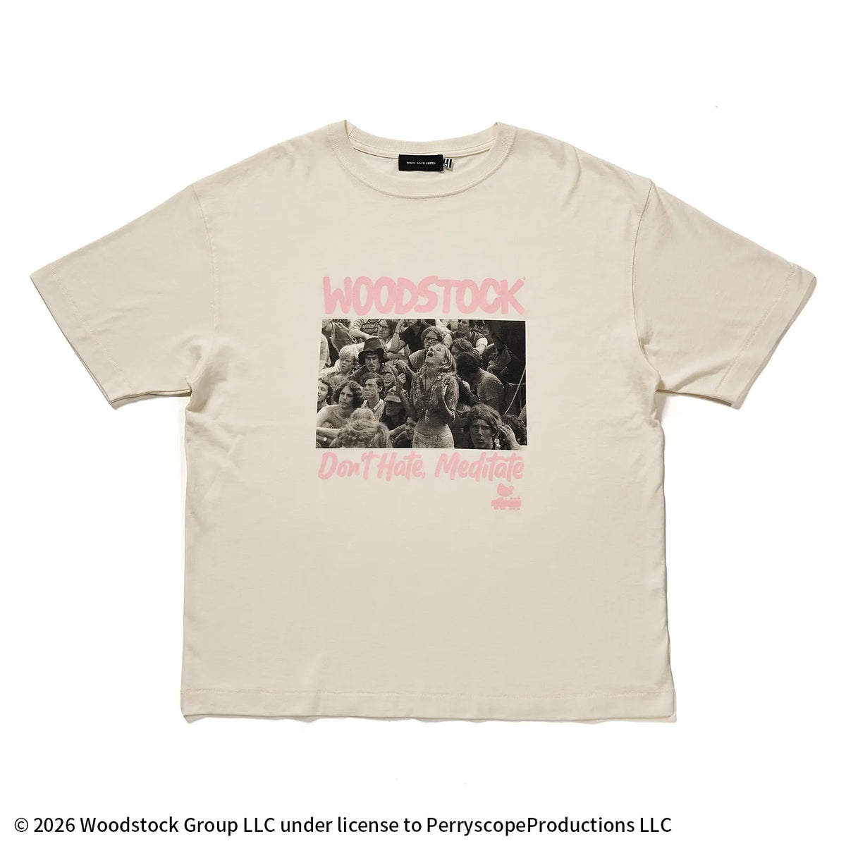 ウッドストック（WOODSTOCK）DON`T HATE,MEDITATE Tシャツ【グッド