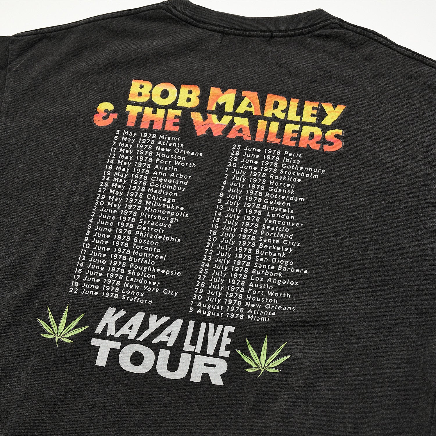 ボブ・マーリー(BOB MARLEY)KAYA LIVE TOUR Tシャツ【U/MUSIC】