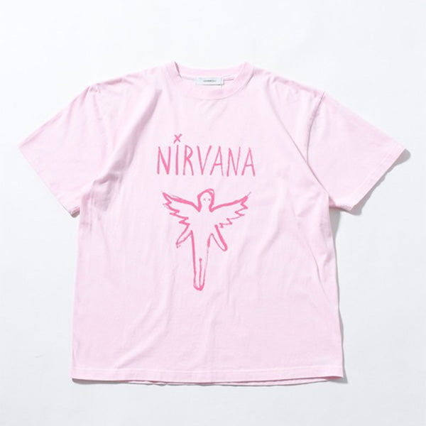 NIRVANA ニルヴァーナ In Utero バンドTシャツ M ピンク 白 ニルヴァーナ(NIRVANA)IN UTERO Tシャツ【ジョンブル/JOHNBULL