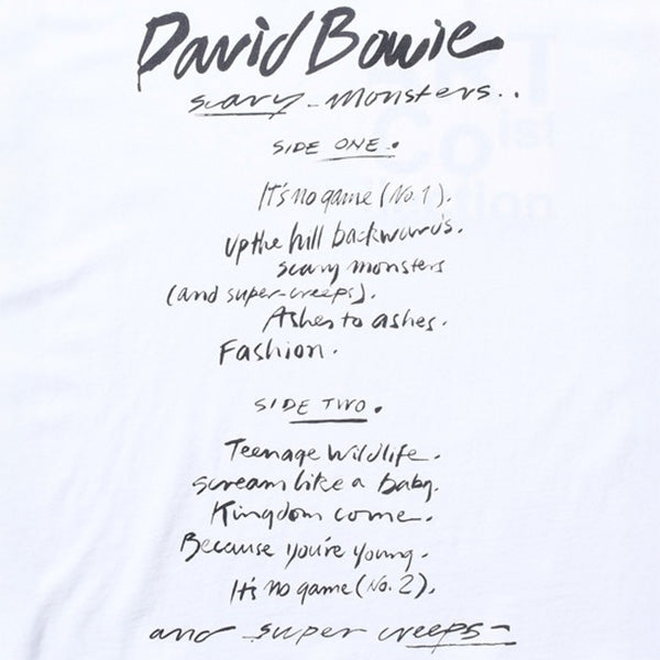 デヴィッド・ボウイ(David Bowie）Scary Monsters Tシャツ【ジョンブル