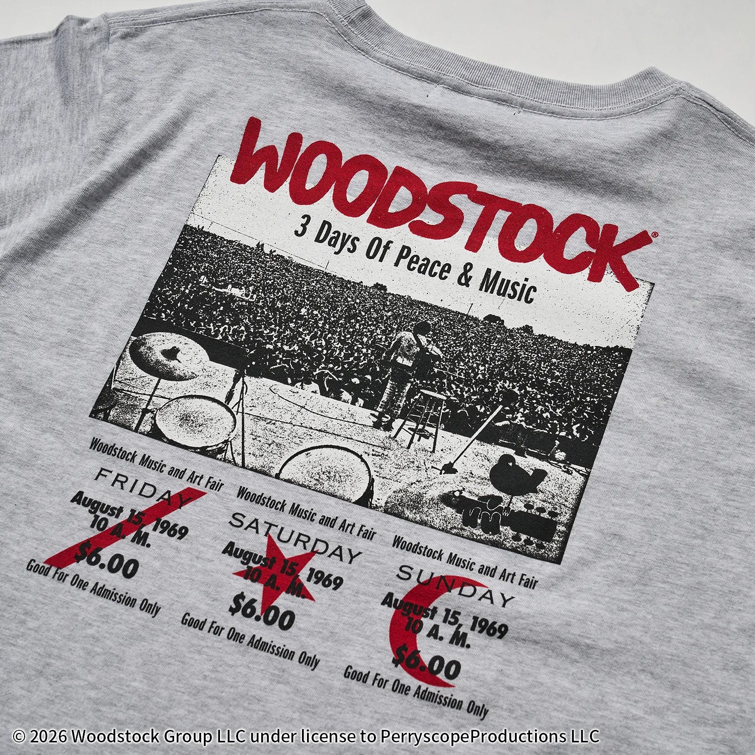 ウッドストック(WOODSTOCK)TICKET ART ロングスリーブTシャツ(バック