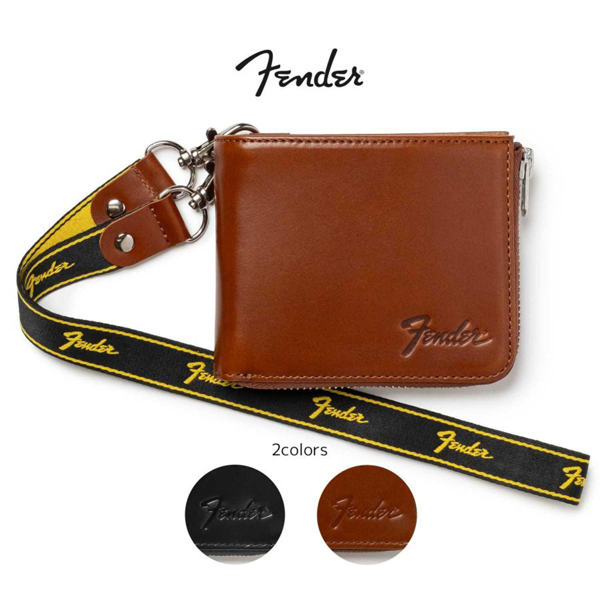 【フェンダー／FENDER】 ウォレットコード付きL型ファスナー財布