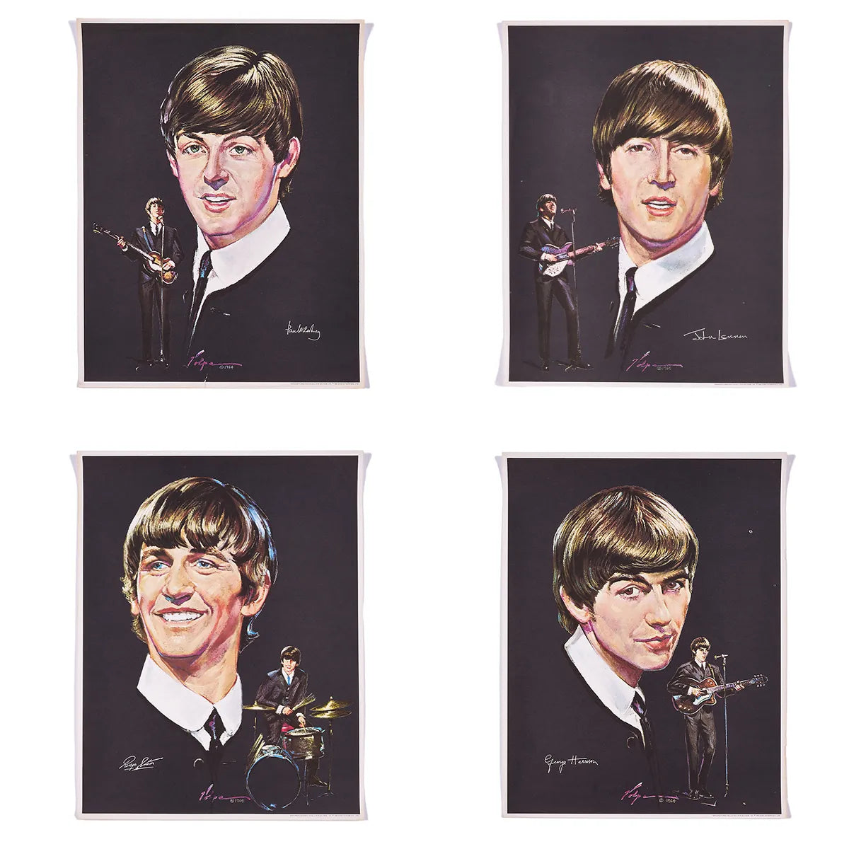 『ビートルズ』 広告 ポスター イギリス オリジナル(木製フレーム付)