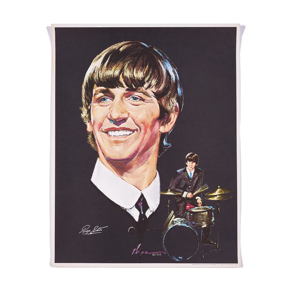 『ビートルズ』 広告 ポスター イギリス オリジナル(木製フレーム付)