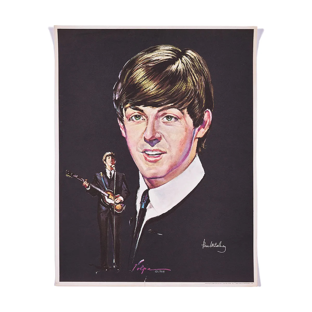 『ビートルズ』 広告 ポスター イギリス オリジナル(木製フレーム付)