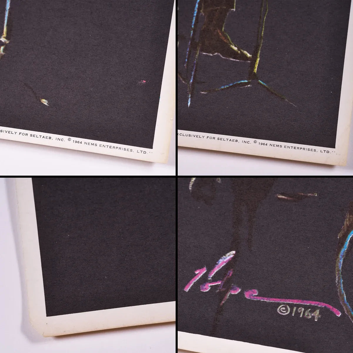 『ビートルズ』 広告 ポスター イギリス オリジナル(木製フレーム付)