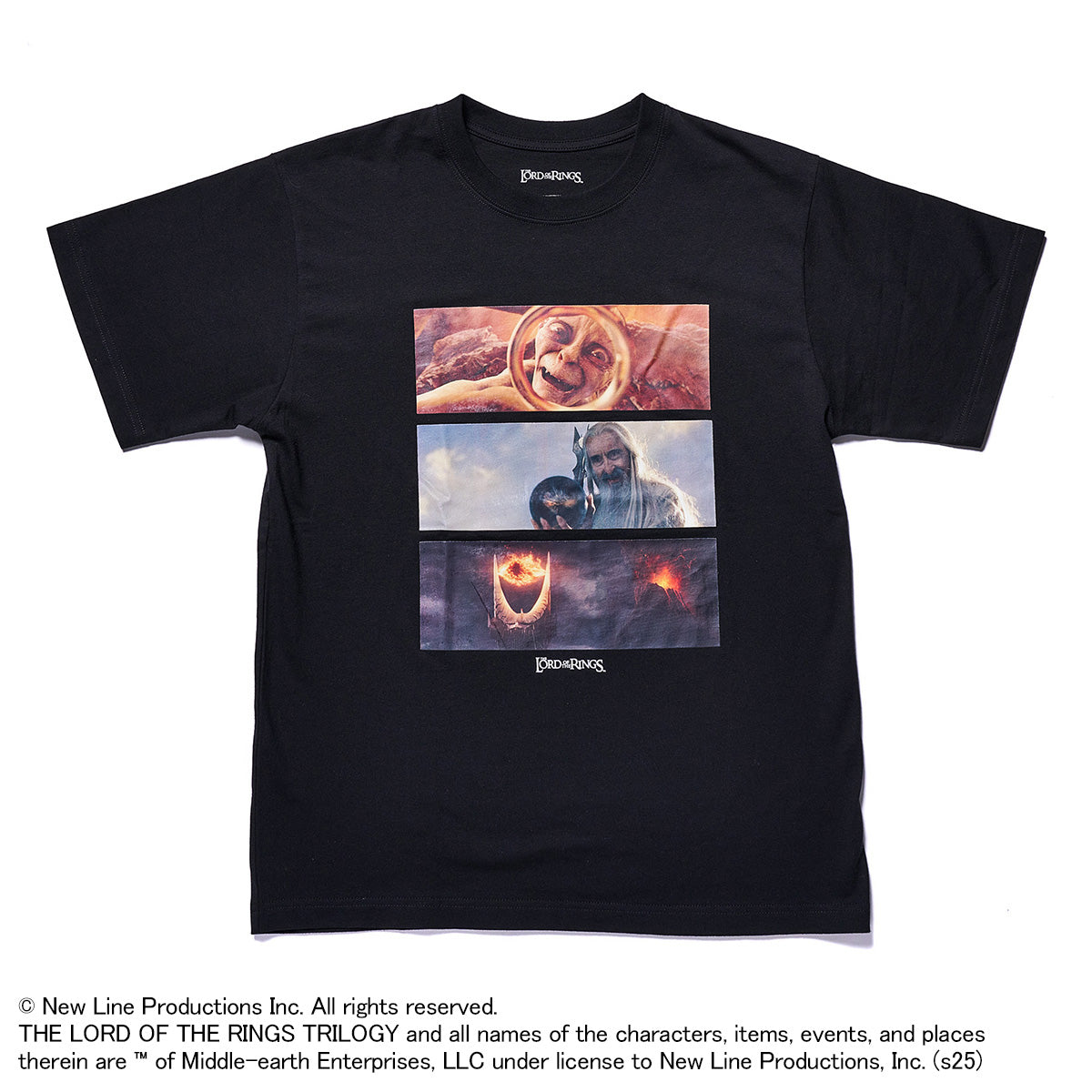 映画『ロード・オブ・ザ・リング』グラフィック Tシャツ 指輪を欲する者