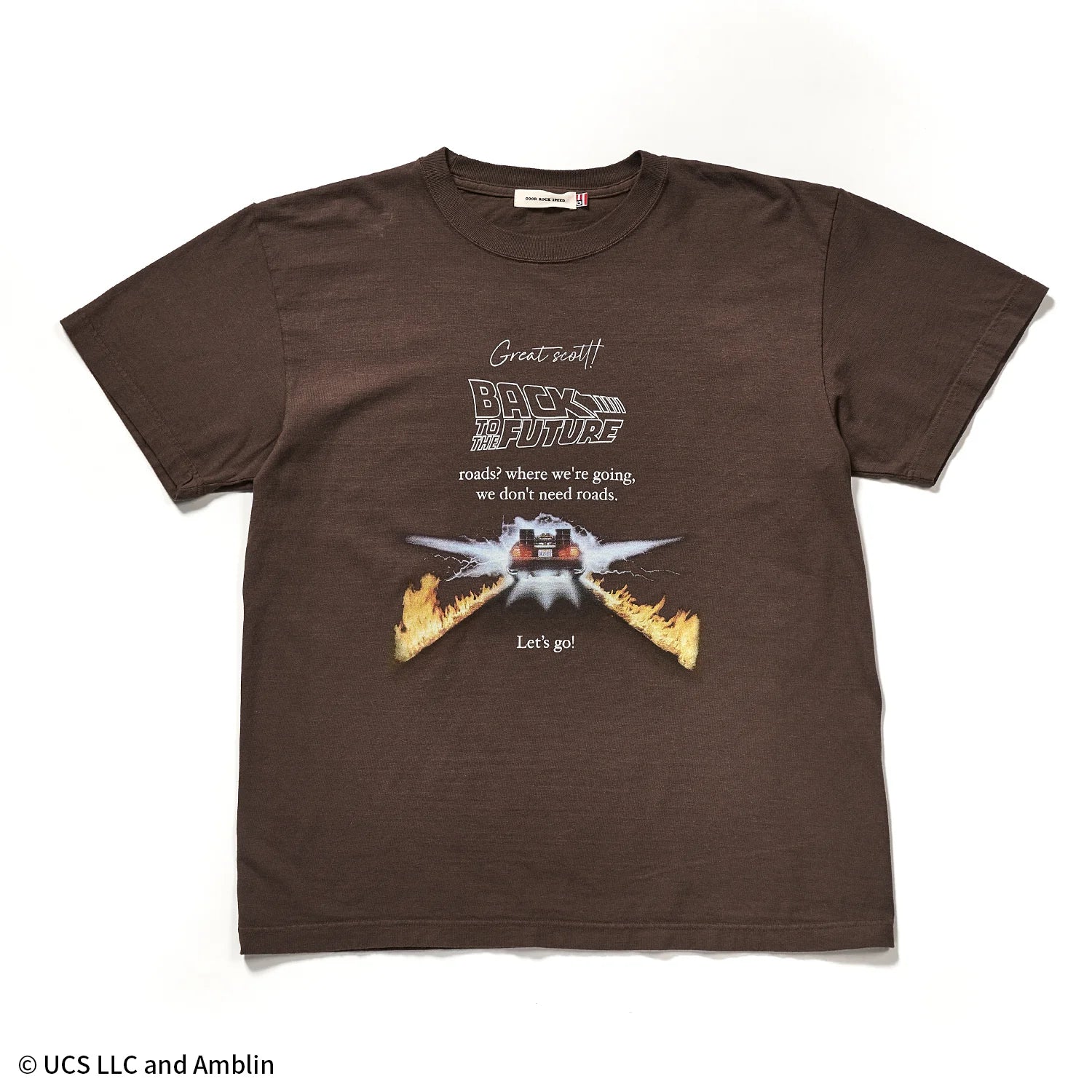 映画『バック・トゥ・ザ・フューチャー』グラフィックTシャツ　デロリアンの轍