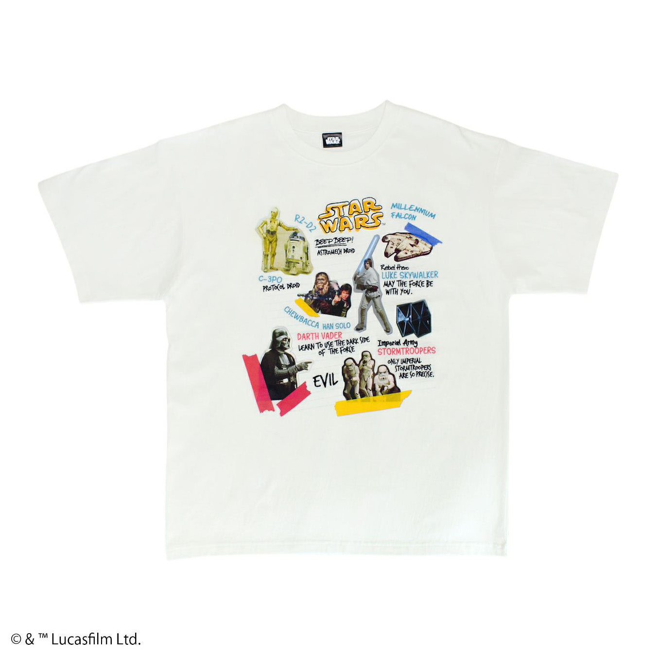 映画『スター・ウォーズ』スター・ウォーズ スクラップ風刺繍Tシャツ(PONEYCOMB TOKYO)