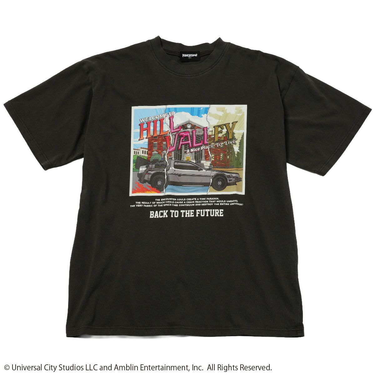 映画『バック・トゥ・ザ・フューチャー』HILL VALLEY Tシャツ(PONEYCOMB TOKYO)