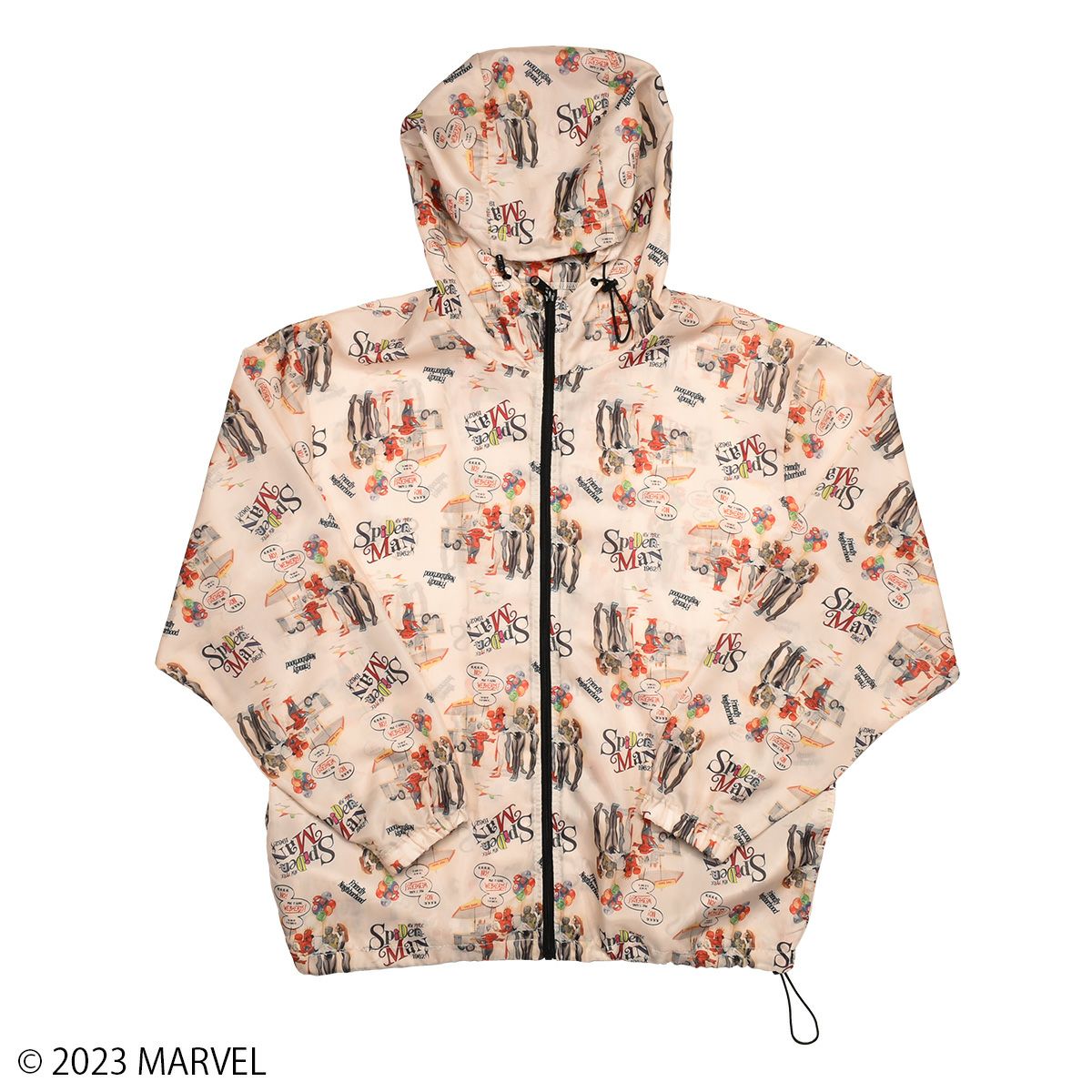 【マーベル／MARVEL】スパイダーマン 総柄ナイロンパーカー(PONEYCOMB TOKYO)