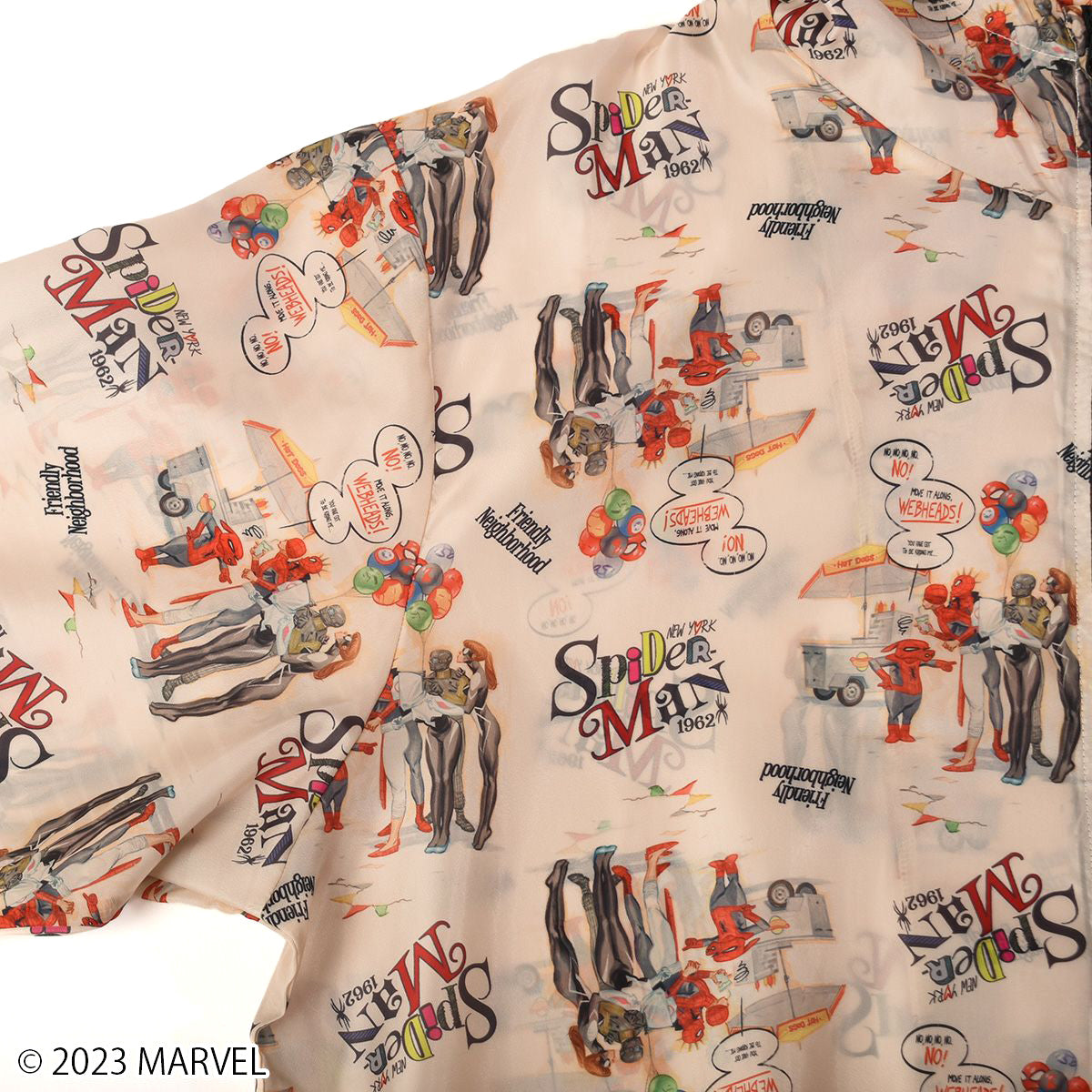 【マーベル／MARVEL】スパイダーマン 総柄ナイロンパーカー(PONEYCOMB TOKYO)