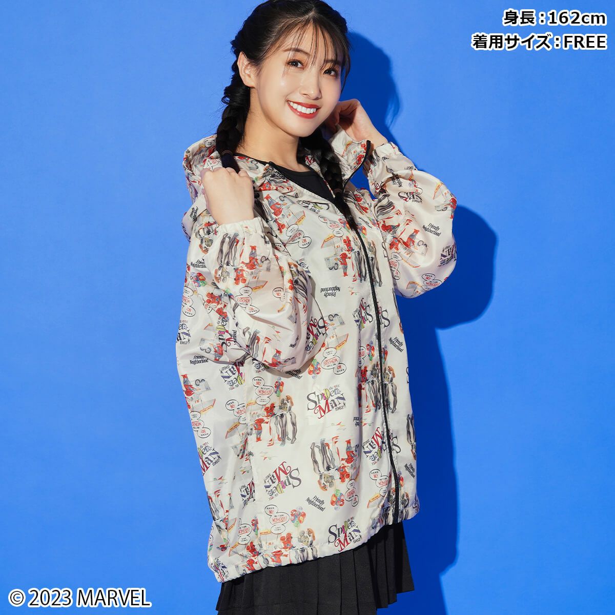 マーベル／MARVEL】スパイダーマン 総柄ナイロンパーカー(PONEYCOMB
