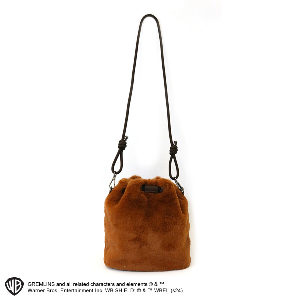 映画『グレムリン』ファー巾着ショルダー　ブラウン