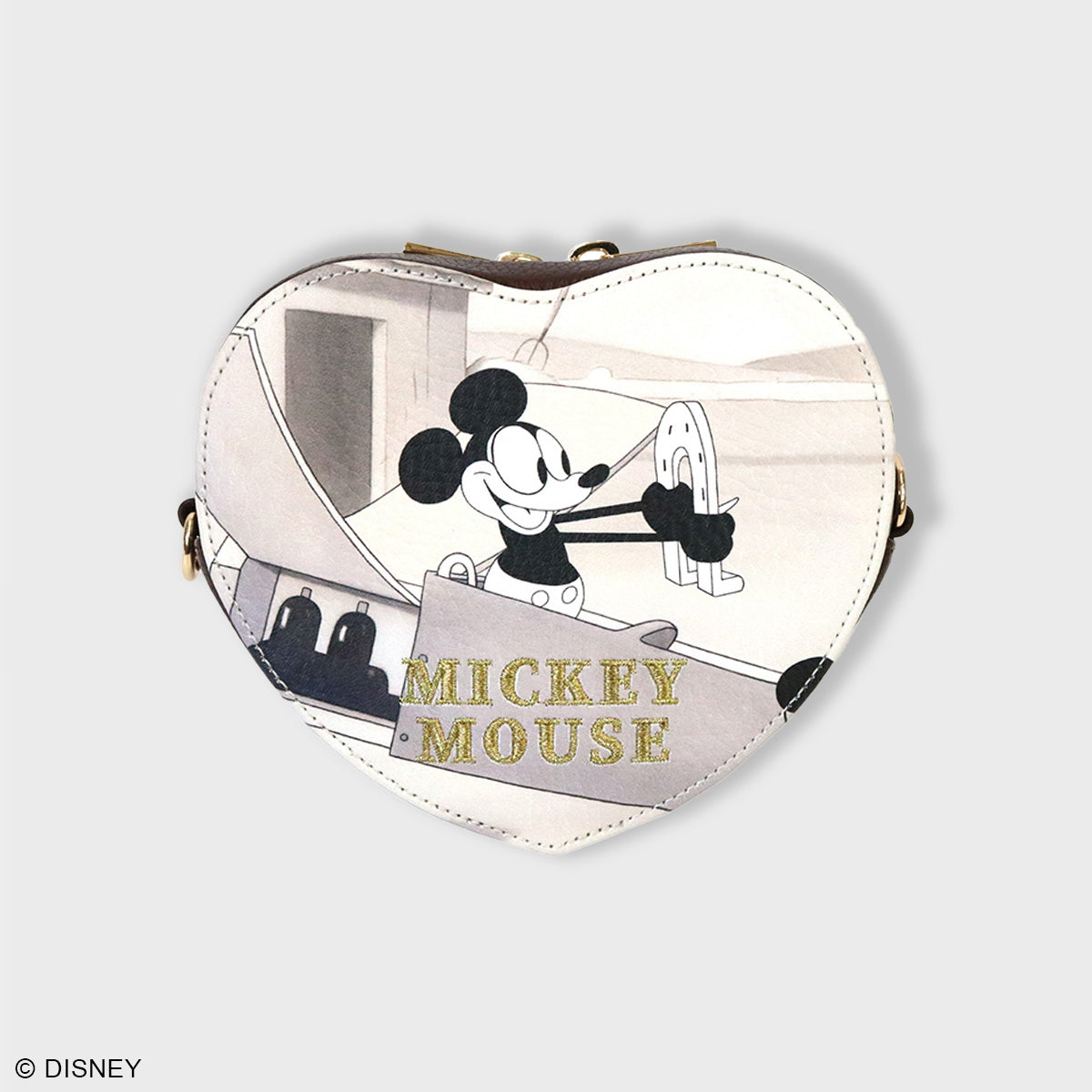 【ディズニー】プレーン・クレイジー　ハートプリントポーチ