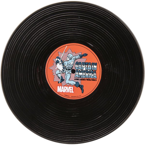 【マーベル／MARVEL】 キャプテン・アメリカ レコード盤型プレート