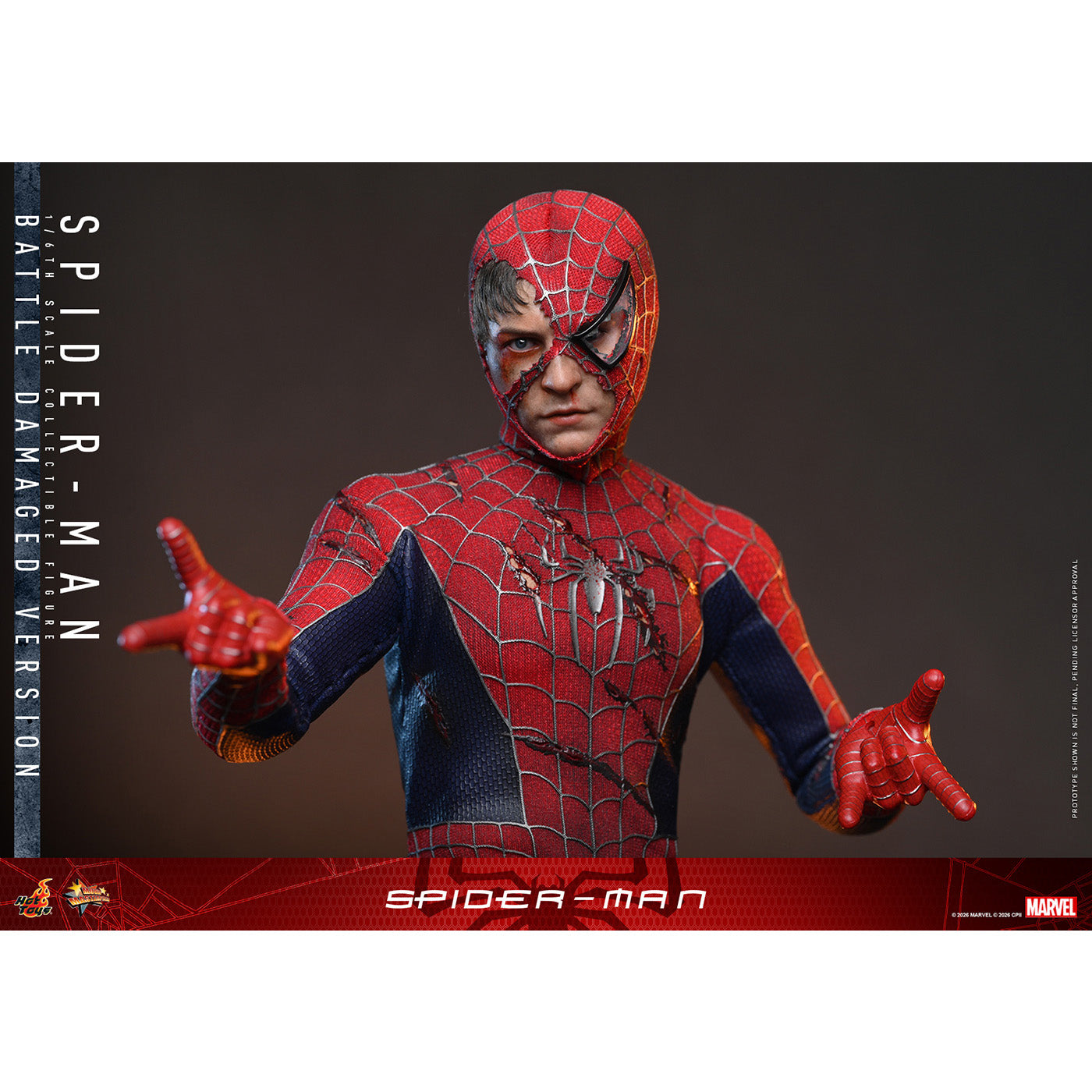 【ムービー・マスターピース】『スパイダーマン』1/6スケールフィギュア　スパイダーマン（バトルダメージ版）