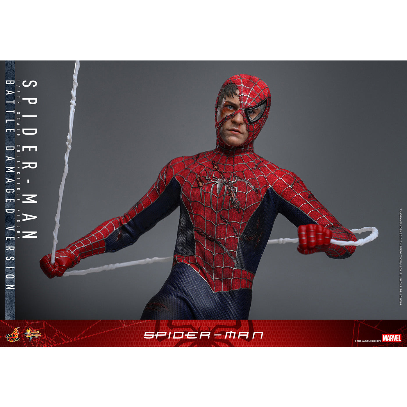 【ムービー・マスターピース】『スパイダーマン』1/6スケールフィギュア　スパイダーマン（バトルダメージ版）