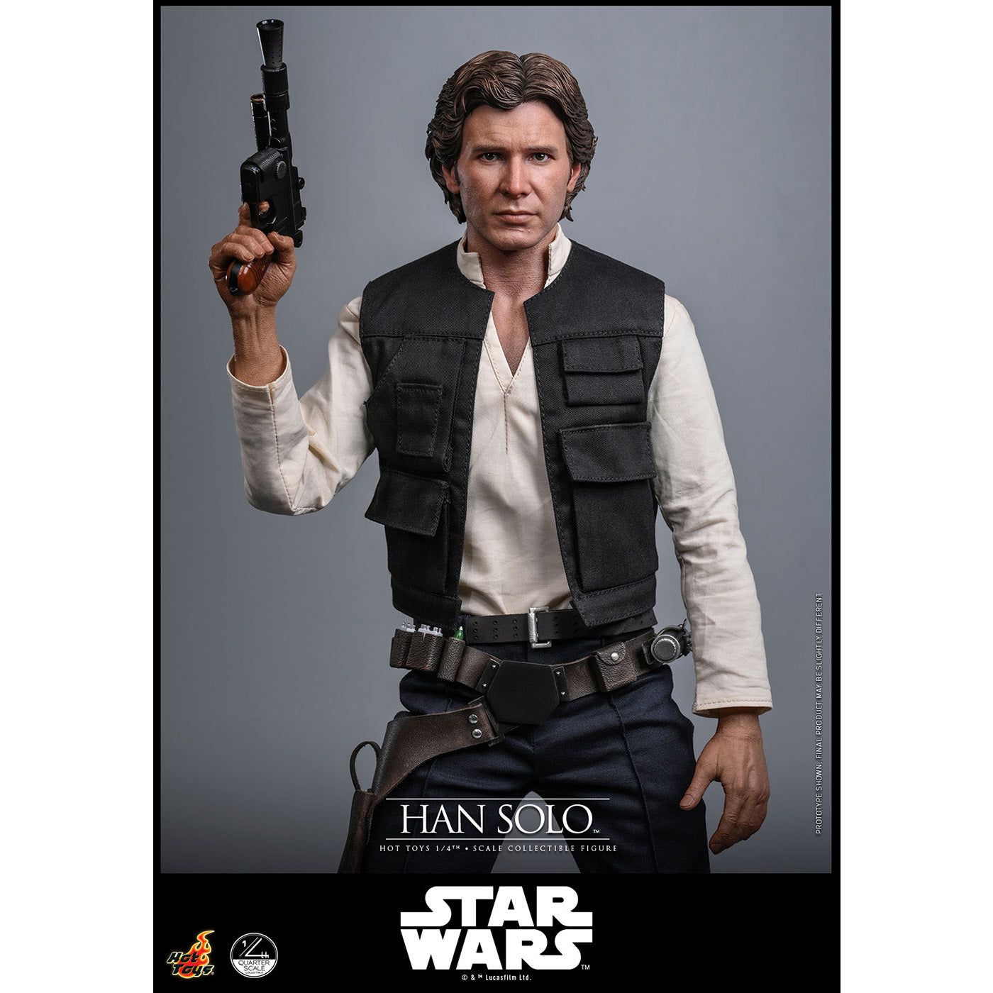 スターウォーズ　ハン・ソロ　組み立てキット完成品　[ カスタム品 ］レア 映画『スター・ウォーズ エピソード4／新たなる希望』1/4スケール