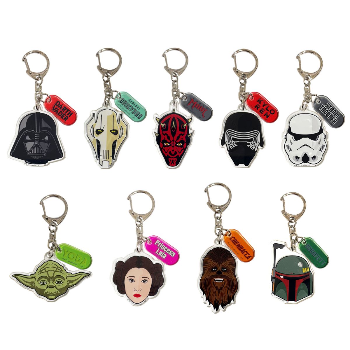 映画 『スター・ウォーズ』アクリルキーホルダー フェィス＆ロゴ　全9種（コンプリート）