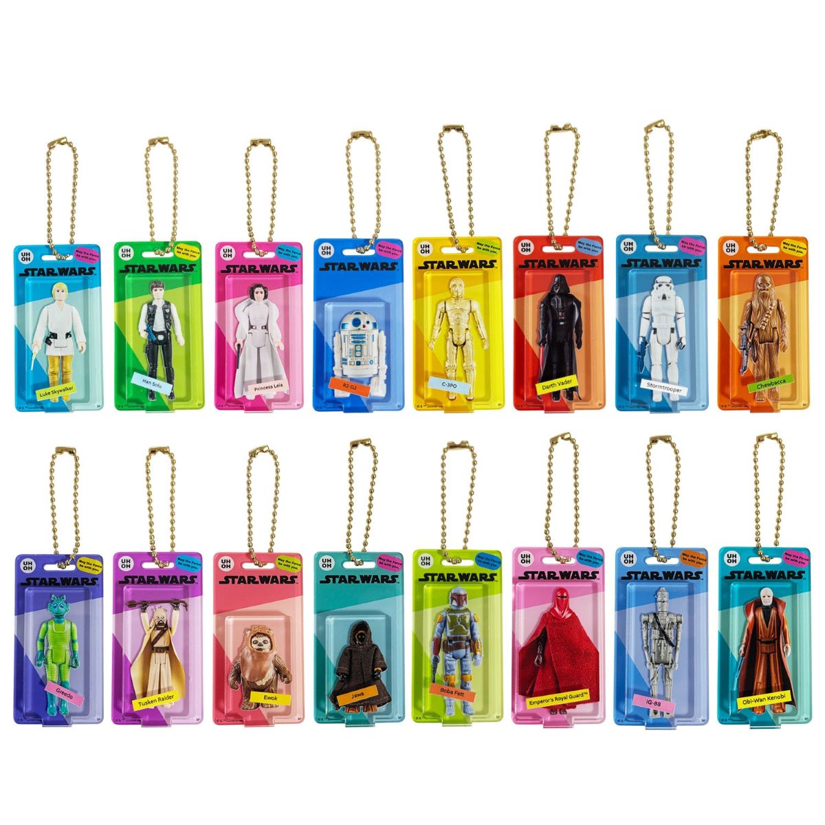 映画 『スター・ウォーズ』種フィギュア ブリスター風アクリルキーチェーン全16種（コンプリート）