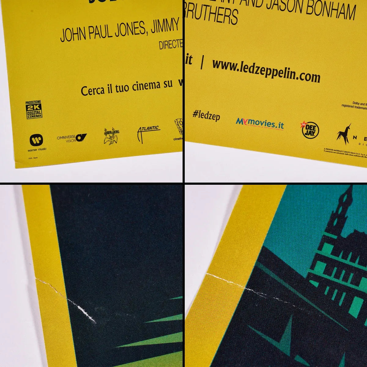 『レッドツェッペリン 祭典の日 (奇跡のライヴ)』 映画 ポスター イタリア オリジナル