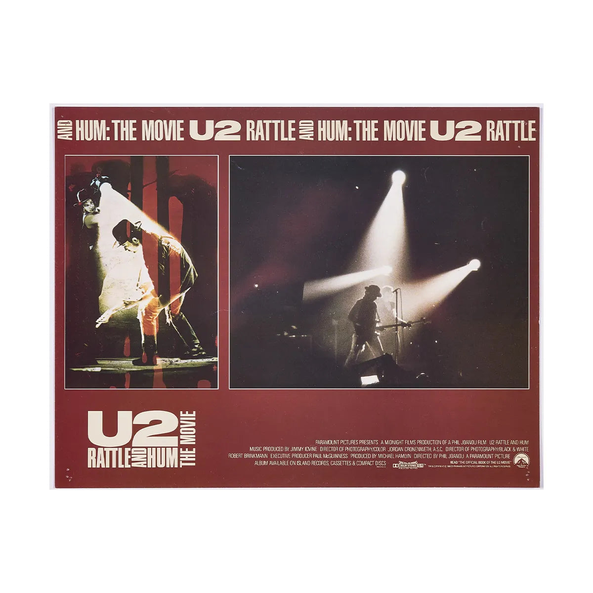 『U2/魂の叫び』 映画 ポスター イタリア オリジナル