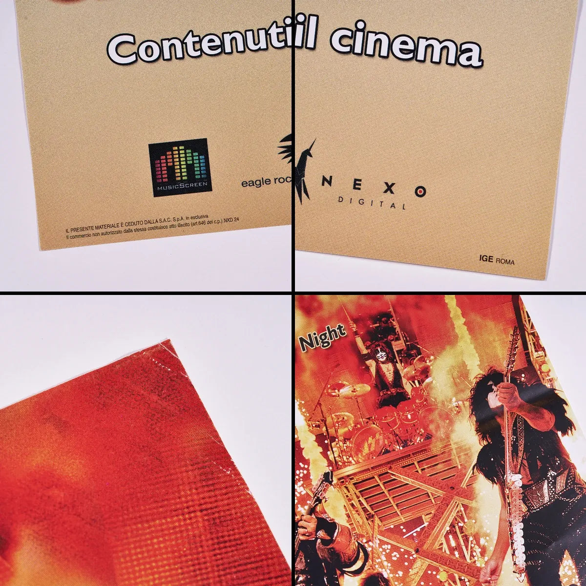 『KISS Rocks VEGAS』 映画 ポスター イタリア オリジナル(木製フレーム付)