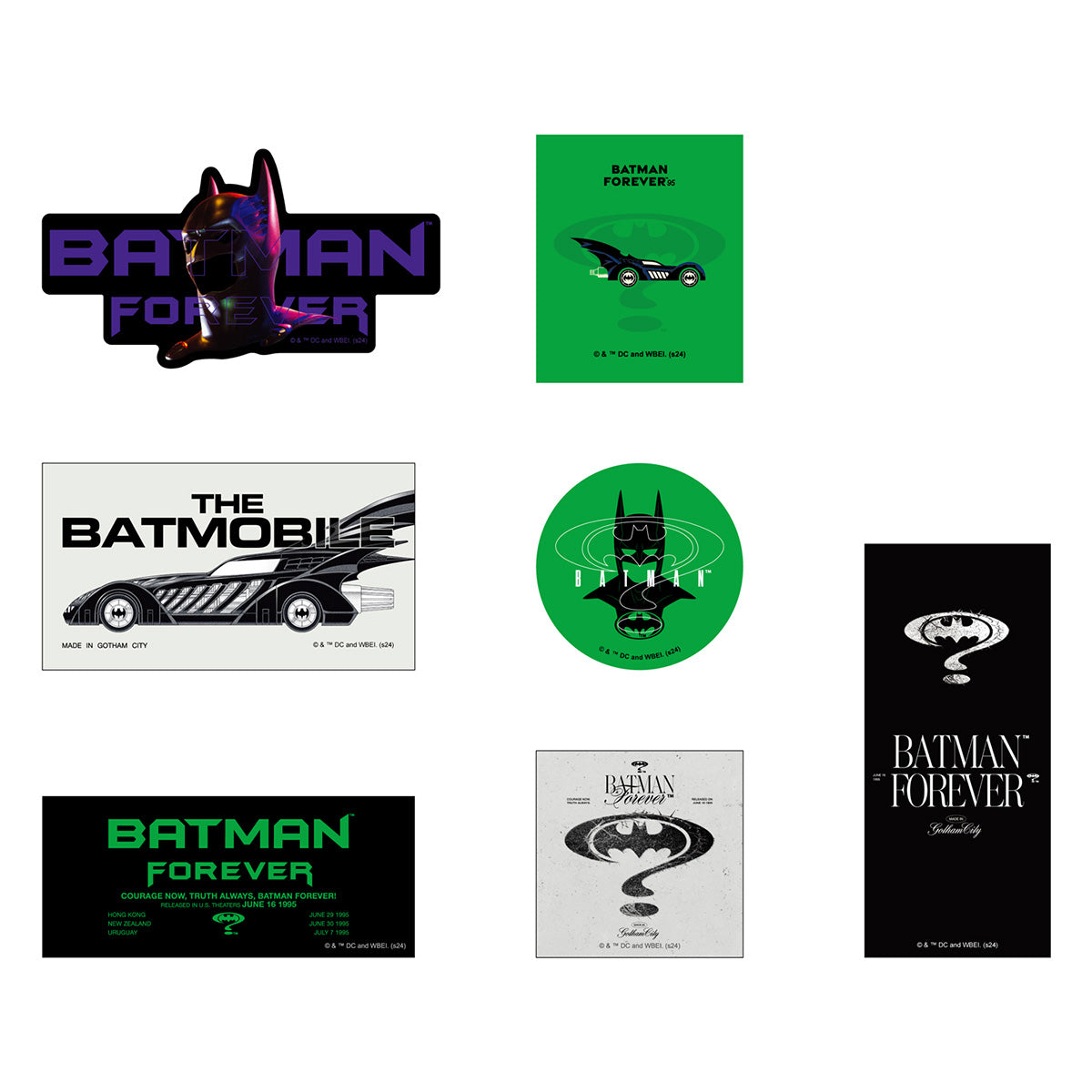【DCコミックス】 映画 『バットマン』85周年　ステッカーセット(BATMAN FOREVER)